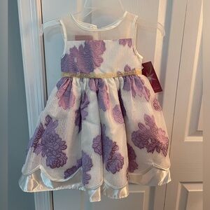 Purple Floral Sleeveless Dress